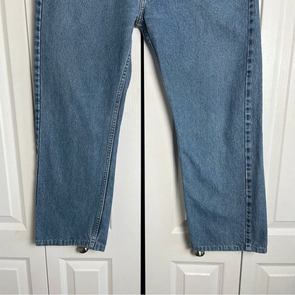 Levi’s 505 Straight Fit Jeans Men’s 36x29 (actual 35x26) Blue Casual *Hemmed* - Picture 3 of 14